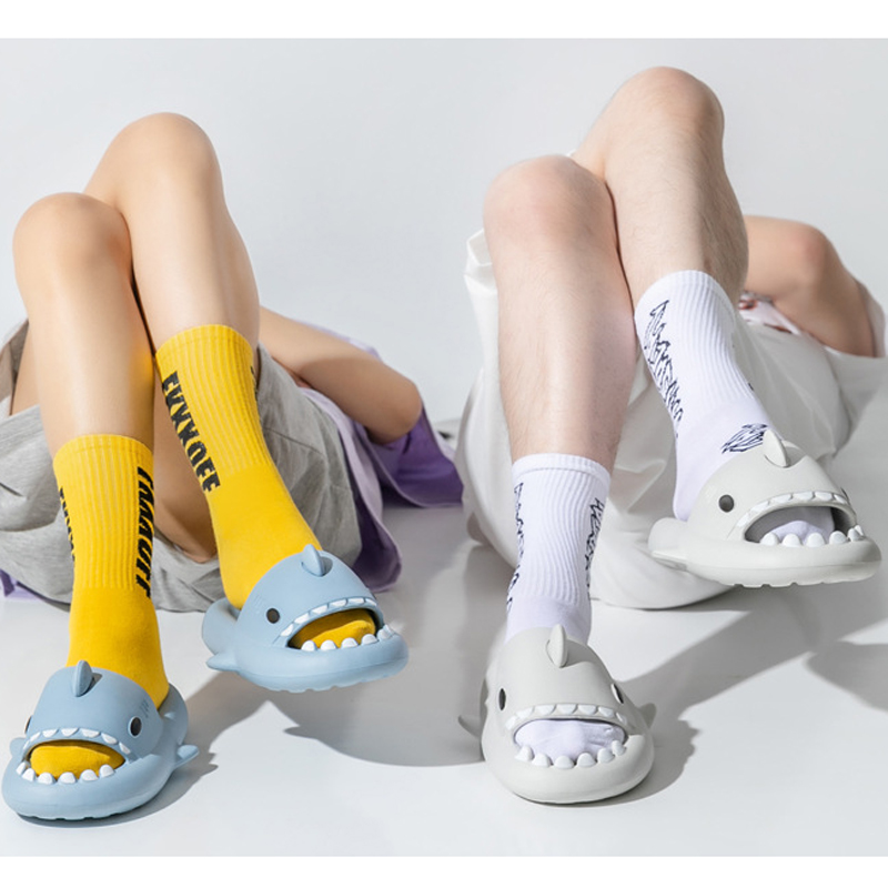 Men'S Shoes Cloud - メンズシャークスリッパ クラウドクラッパー 男性用スライドサマービーチEVAサンダル 女性用おもしろ滑り止めホームシューズ ビーチサンダル レディース