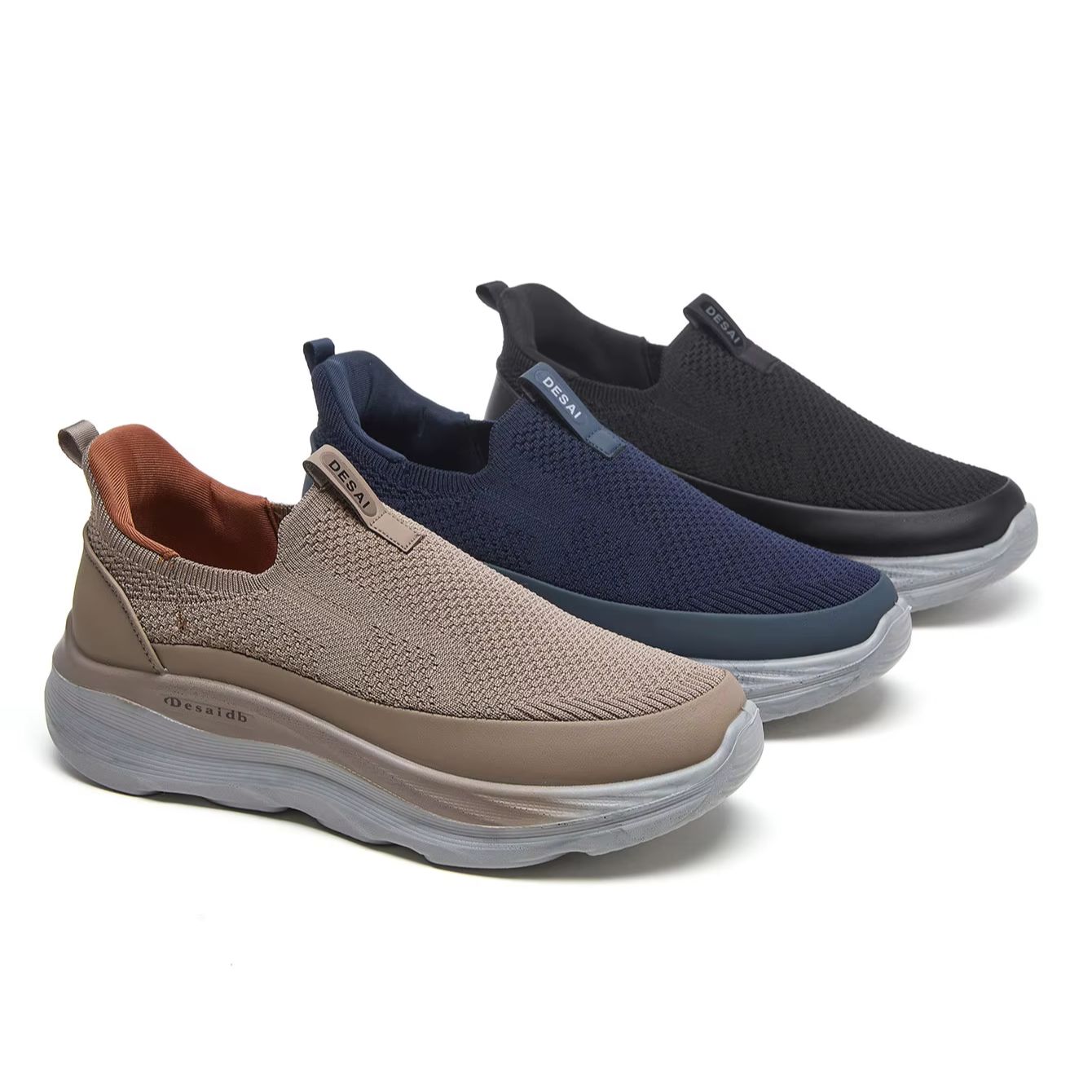 Men'S Shoes For Gym - 通気性のあるメッシュスニーカー メンズ用 ラウンドトゥ 軽量＆滑り止め 耐久性のある履物 ジム、フィットネス、アウトドア活動に最適