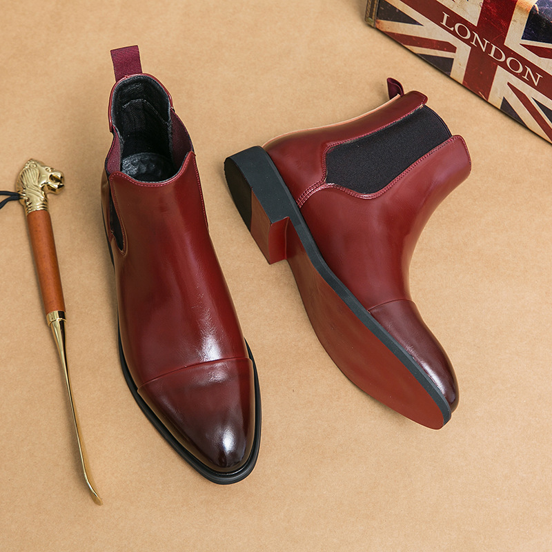 Men Shoes For Wedding - 新しいメンズドレスシューズ高級ブランドビジネス革靴メンズ快適な尖ったソーシャルシューズ男性黒カジュアル結婚式の靴