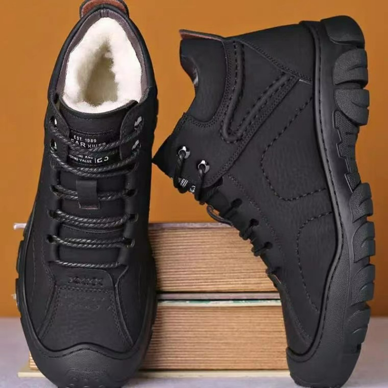 Men'S Shoes Popular - メンズブーツ レースアップ アンクルブーツ 新作 冬用 プラッシュ