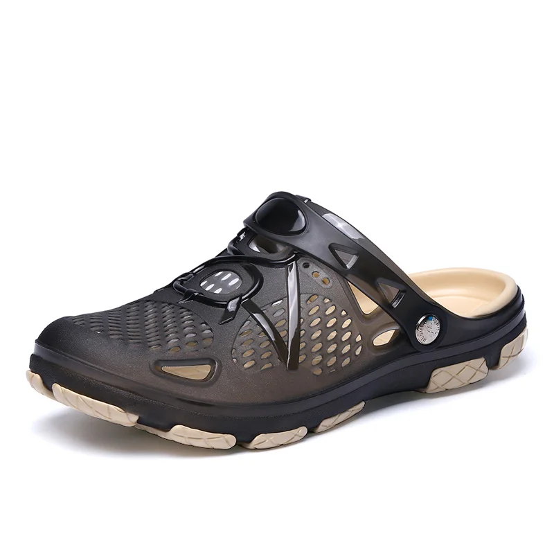 Men'S Shoes Cloud - 男性カジュアルサンダルファッションスリッパアンチスリップ通気性スライドクッションソフトソールカラーブロックデザイン夏の屋外ビーチシューズ