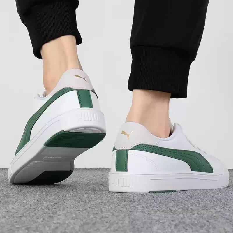 Men Shoes Puma - PUMA ユニセックス通気性レザーカジュアルスニーカー、耐摩耗性フラットソールトレンディカップルデイリーウォーキングシューズ 374902-20
