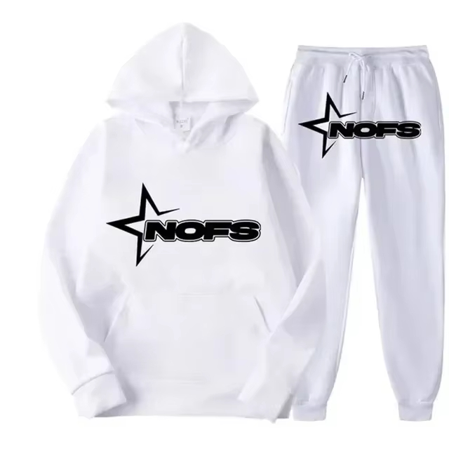 Men Shoes Joggers - 2026 ストリートウェア メンズ フード付きスウェットシャツ セットアップ スター