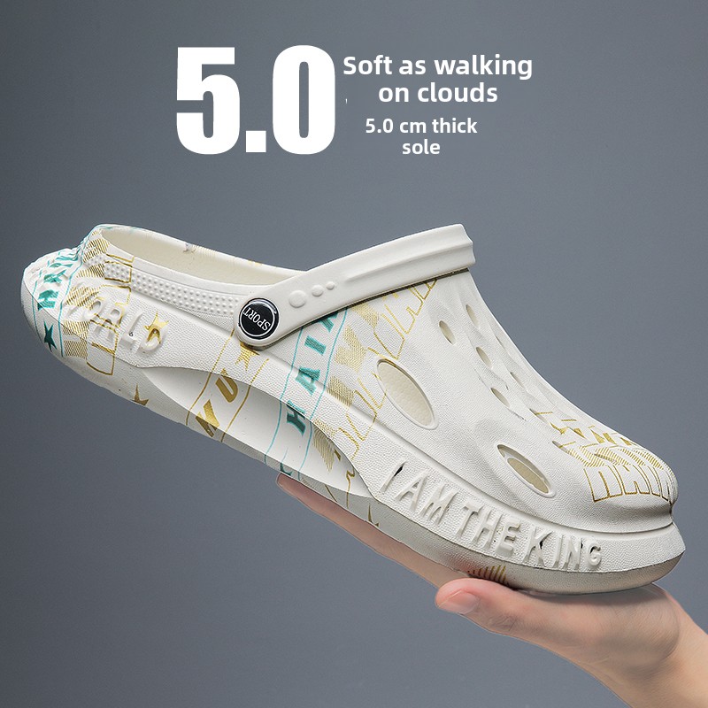 Men Shoes Office - メンズ大型クロッグシューズ 夏用 滑り止め オフィス EVA ココナッツ
