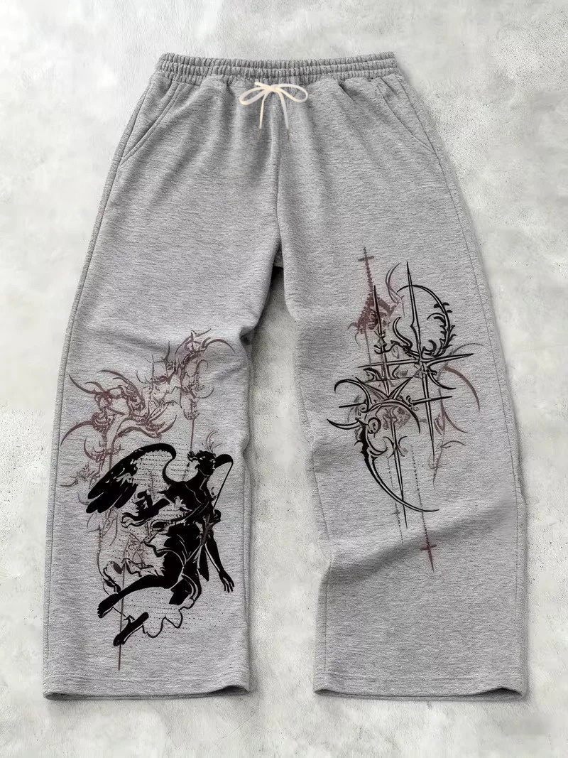 速乾性3Dプリントロングパンツ、ユニセックス男女兼用ストリー - Men Shoes Joggers のレビューと価格