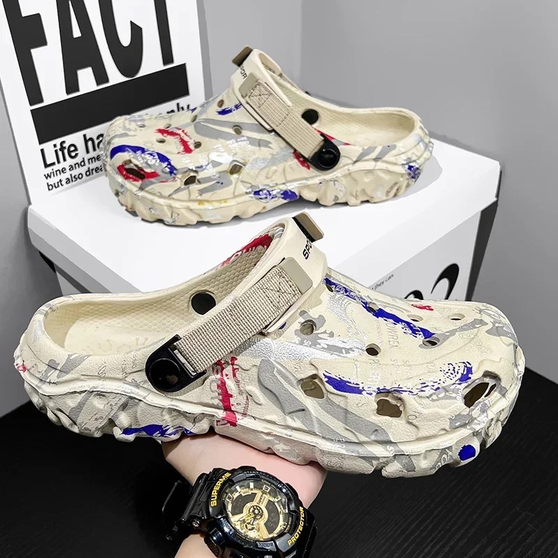 1 ペアプラスサイズ 48 49 男性通気性夏下駄サンダル屋 - Men'S Shoes Crocs のレビューと価格