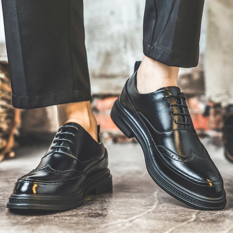 メンズ身長アップレザーシューズ ビジネスフォーマル レースア - Men Shoes For Wedding のレビューと価格
