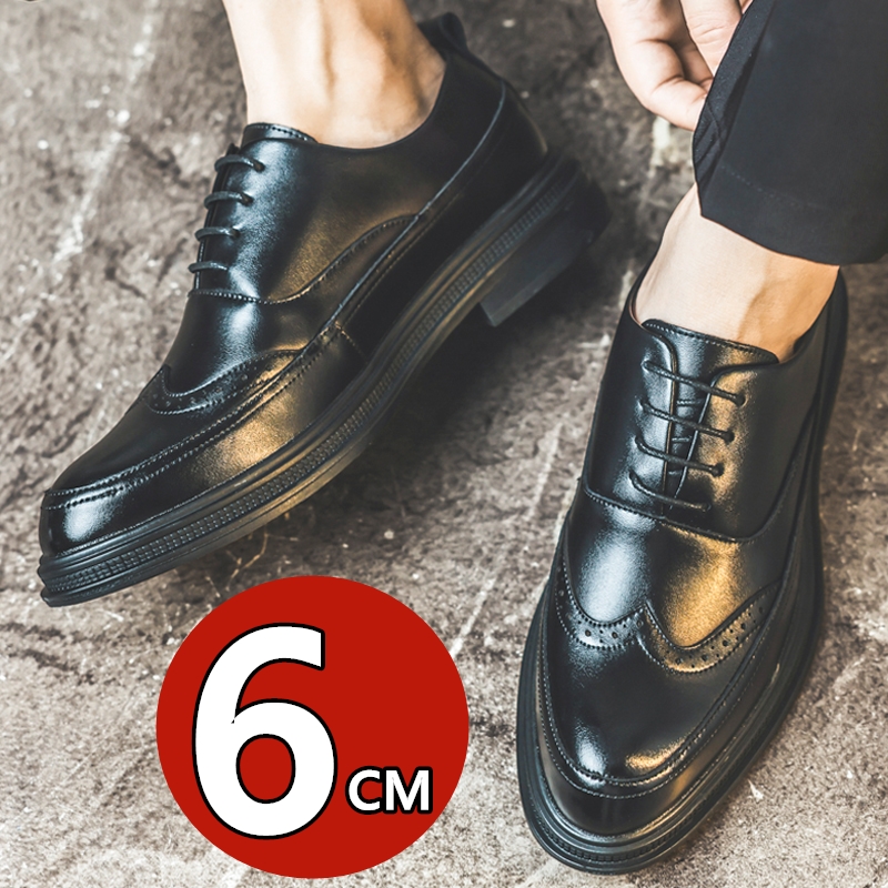 メンズ身長アップレザーシューズ ビジネスフォーマル レースア - Men Shoes For Wedding のレビューと価格