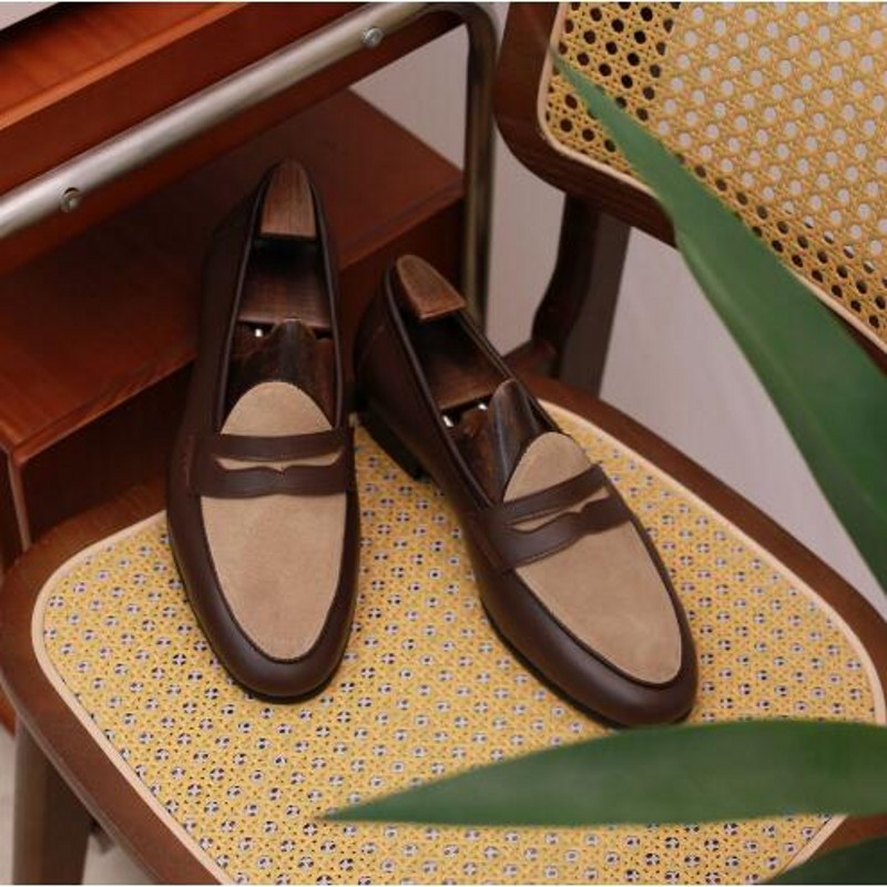 英国スタイルの男性コーヒーローファー夏本革紳士カジュアルシュ - Boat Shoe Leather のレビューと価格