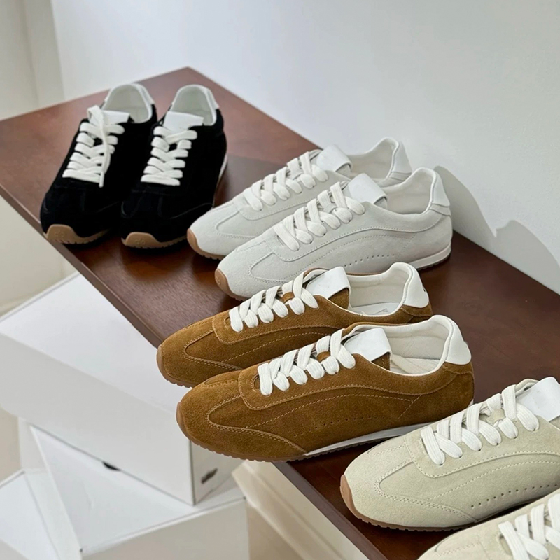 ユニセックスレディースカジュアルシューズ本革スエードスニーカ - Men'S Shoes Popular のレビューと価格