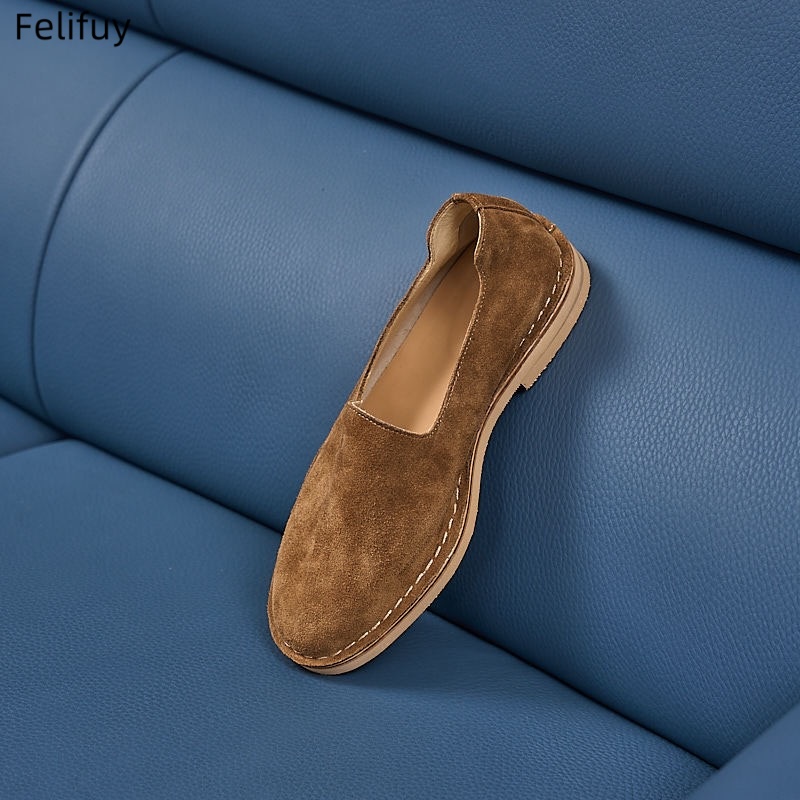 牛革スエードメンズローファー高級本革カジュアルシューズメンズ - Boat Shoe Leather のレビューと価格
