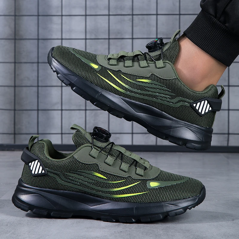 通気性メッシュメンズシューズトレンディな軽量ウォーキングフラ - Men'S Shoes For Gym のレビューと価格