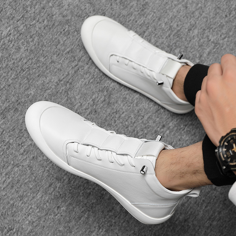2025年秋 メンズ本革ハイカットスニーカー スケートシュー - Boat Shoe Leather のレビューと価格