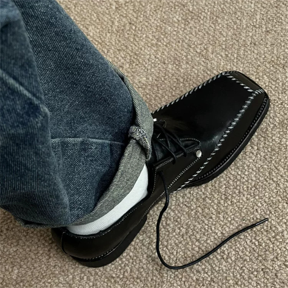 メンズダービーシューズ ブリティッシュスタイル スクエアトゥ - Men Shoes For Wedding のレビューと価格