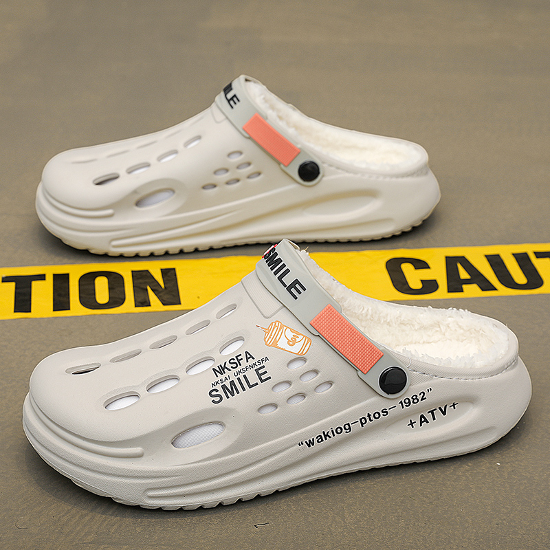 冬用メンズスリッパ 暖かい靴 ファー付きガーデンシューズ 室 - Men'S Shoes Crocs のレビューと価格