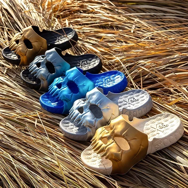 サマーメンズスカルスリッパY2Kクラウドビーチサンダルスライ - Men'S Shoes Cloud のレビューと価格