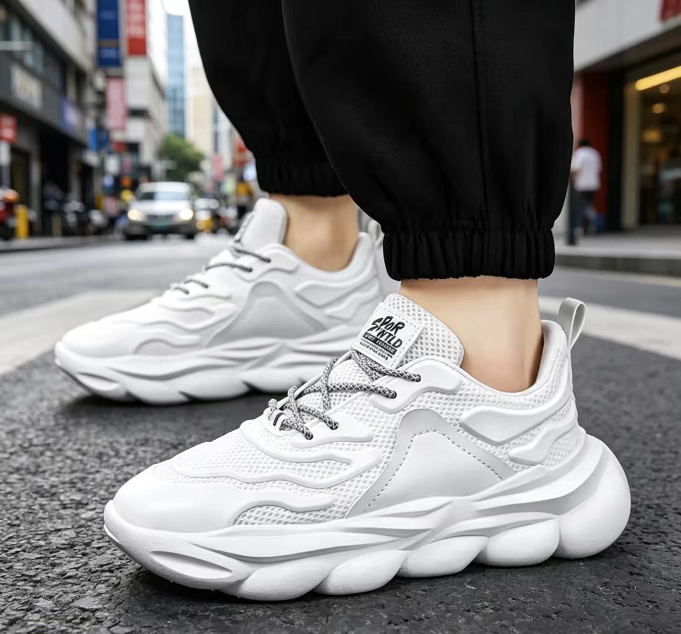 通気性のあるメッシュ素材を使用したメンズ厚底ダッドシューズ、 - Men'S Shoes That Make You Taller のレビューと価格