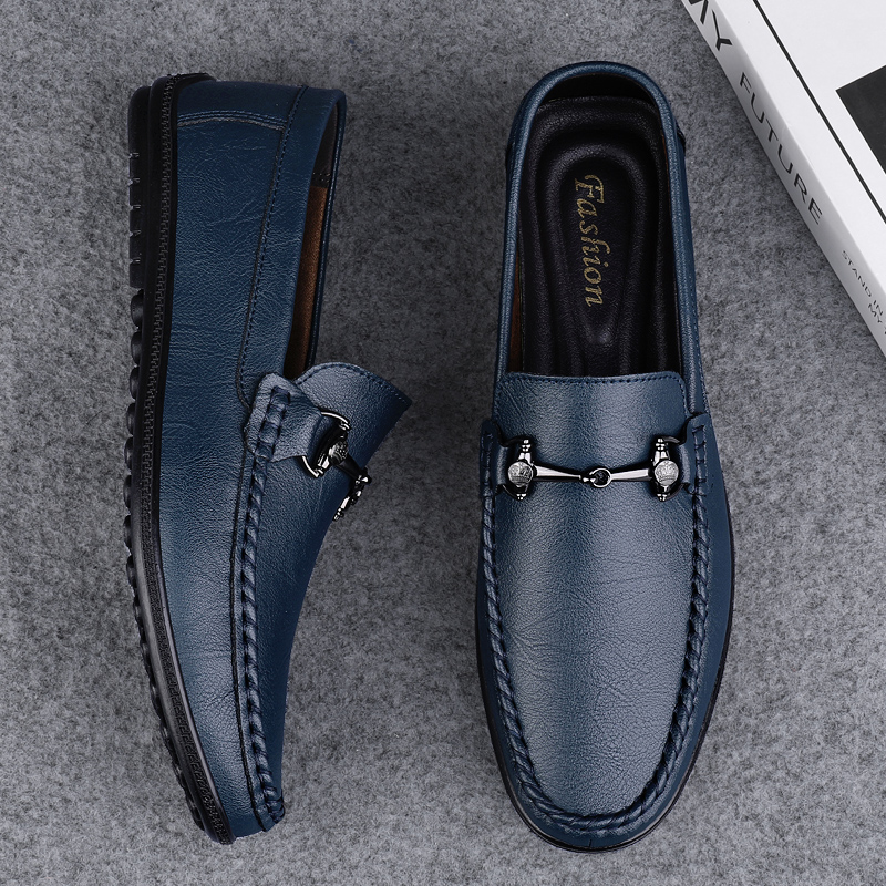 新しい黒の靴男性ローファー通気性ソフトモカシン男高品質カジュ - Boat Shoe Leather のレビューと価格