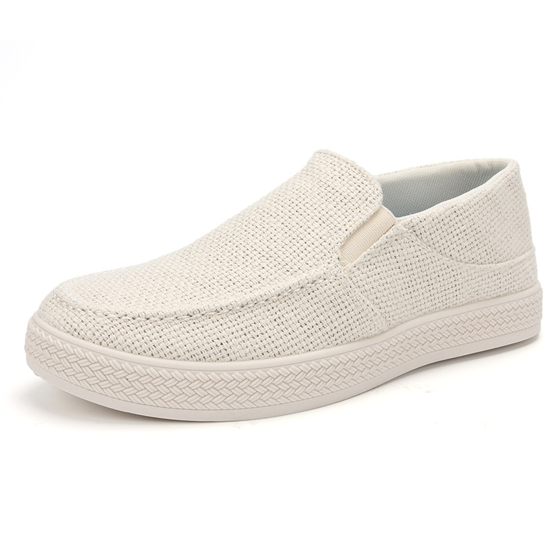 メンズリネンスリッポンローファー、通気性のある織物アッパー、 - Men'S Shoes Popular のレビューと価格