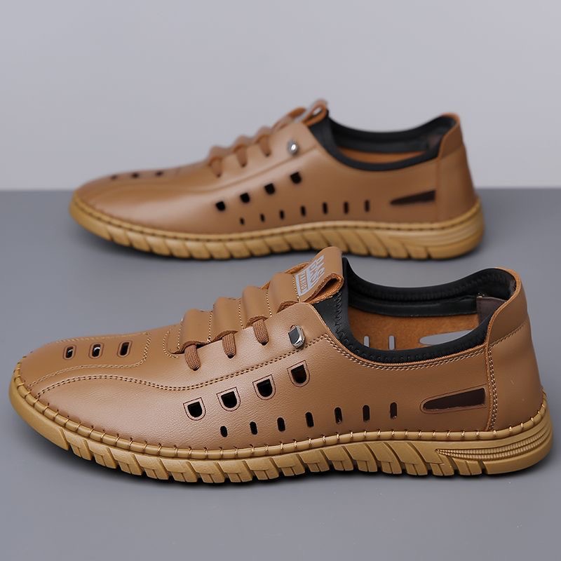 2026年夏 メンズカジュアルレザーシューズ 通気性のある中 - Boat Shoe Leather のレビューと価格