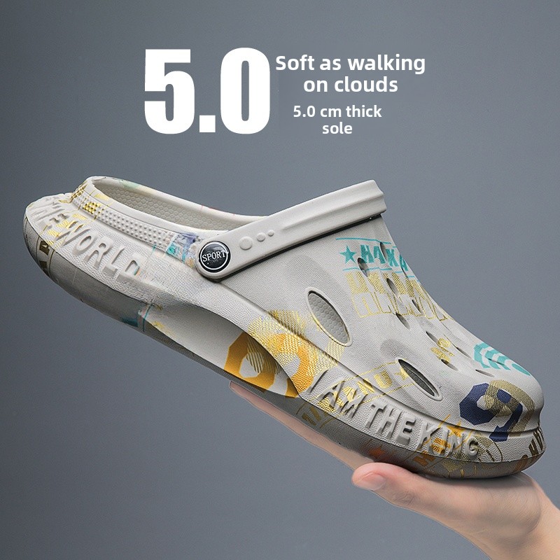 メンズ大型クロッグシューズ 夏用 滑り止め オフィス EVA - Men Shoes Office のレビューと価格